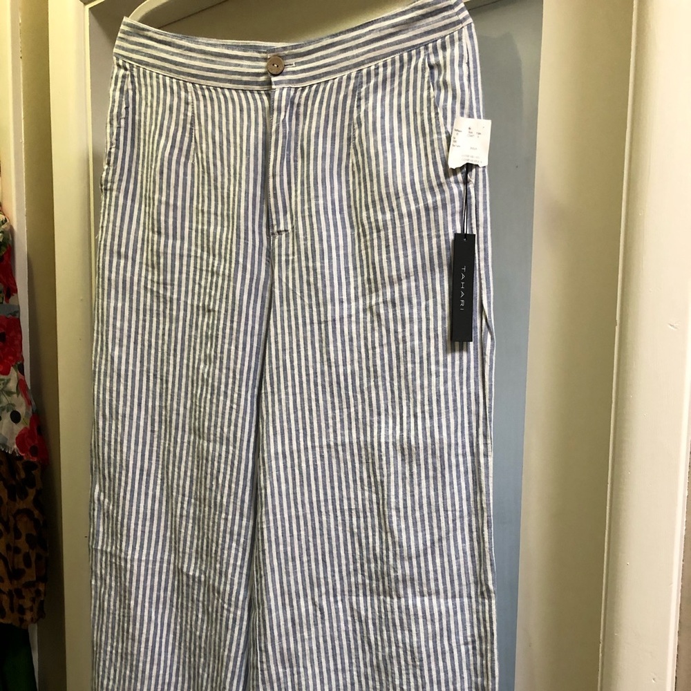 Tahari 100% linen pants